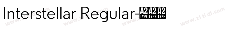 Interstellar Regular字体转换
